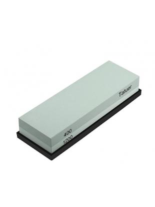 Tatuer Sharpening Stone,400/1200 Double-sided Whetstone Knife Sharpener with Non-sliper Base for Kitchen 