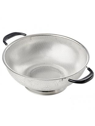 Tatuer EASY GRIP - 5-Quart Stainless Steel Colander – Strainer For Pasta, Noodles, Orzo, Vegetables & Fruits – Heat Resi