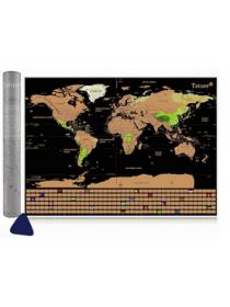 Tatuer Scratch World Map, Tatuer Scratch World Scrape off Map World Map for Travel / DIY World Education Scratch Map - S