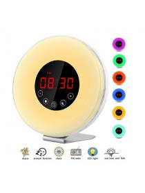 Tatuer Wake Up Light，Tatuer Alarm Clock Sunrise Alarm Clock with FM Radio 6 Nature Sounds Sunrise Simulation Snooze Func