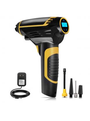 Automatic Cordless Air Compressor,Tatuer 2 IN1 Portable Hand Held Tire Inflator with Tire Pressure Gauge,12V 150PSI for 