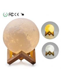 3D Moon Lamp,Tatuer USB LED Night Light Magical Lunar Table Lamp Moonlight Touch Sensor with Wood...