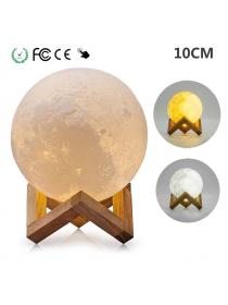 3D Moon Lamp,Tatuer USB LED Night Light Magical Lunar Table Lamp Moonlight Touch Sensor with Wood...