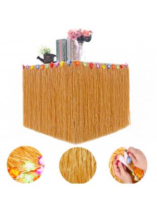 Tatuer Hawaiian Luau Table Skirt for Tropical Garden Beach Summer Party Decorations, Events, Birthdays, Celebration