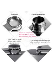 Tatuer Hip Flasks, Stainless Steel Flasks & Funnel Set*2, 8 oz for Storing Whiskey / Alcohol (8 oz + Funnel, Silver)